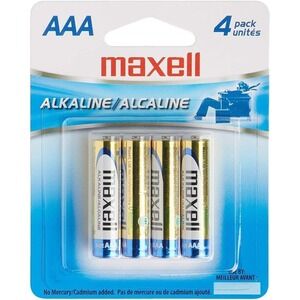 Pack of 1 MAXELL Ready-to-go Long Lasting and Reliable Alkaline AAA Battery 4 CT